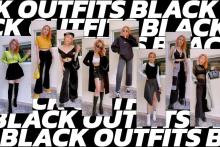 Moda con prendas de color negro
